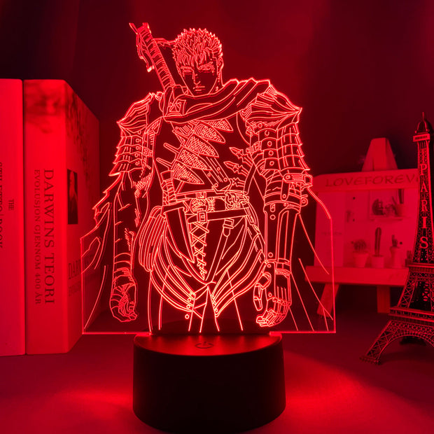 Anime Led Light Berserk Guts Figure for Bedroom Decorative Night Light Birthday Gift Kids Room 3d Table Lamp Manga Berserk