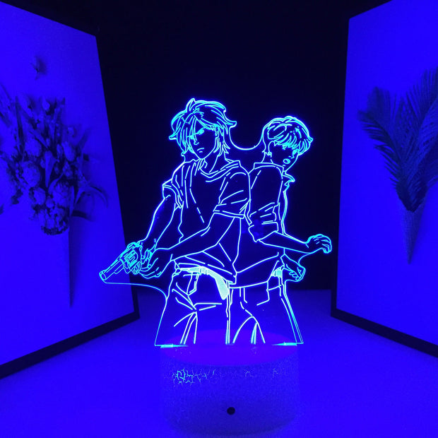 Anime Banana Fish 3D Lamp LED Night Light Cartoon for Kids Bedroom Decor Child Birthday Gift Manga Color Change Nightlight