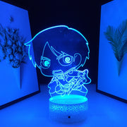 Eren Yeager Anime Figure Nightlight Kids LED Night Light for Cool Birthday Gift Bedroom Decor Light for Child Room Table 3D Lamp