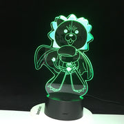 Angry Bear 3d Lamp Teenager's Favorite USB Nightlight Bedside 3D Optical Led Night Light Sensor Decor Dropshipping