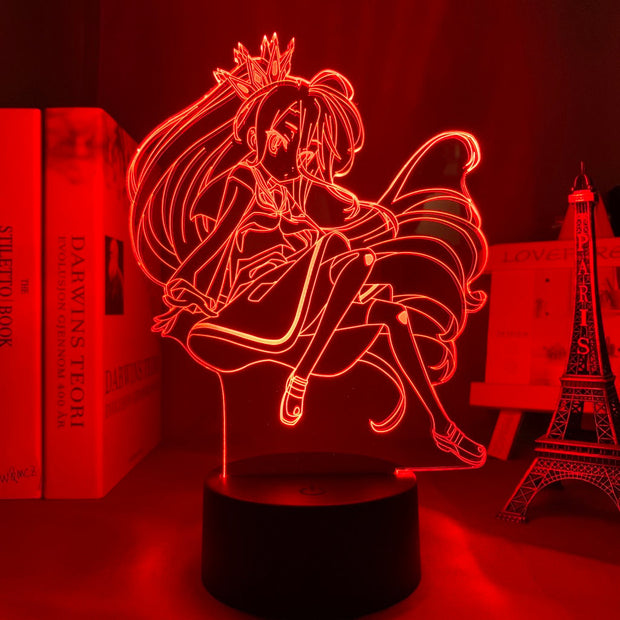 Anime No Game No Life Shiro Led Night Light for Bedroom Decor Birthday Gift Night Lamp No Game No Life Shiro Light Gadget