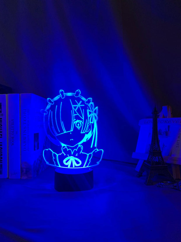 Anime Rem Re Zero Figure Night Light Led Touch Sensor Color Changing Baby Nightlight for Bedroom Decor Desk 3d Lamp Manga Gift