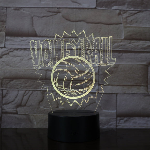 Volleyball 3D Lamp 7 Colors Touch Led Creative Night Table Moderne Desk Lamp 7 Colors Dimmer USB LED Table Lamp Dropship 3469