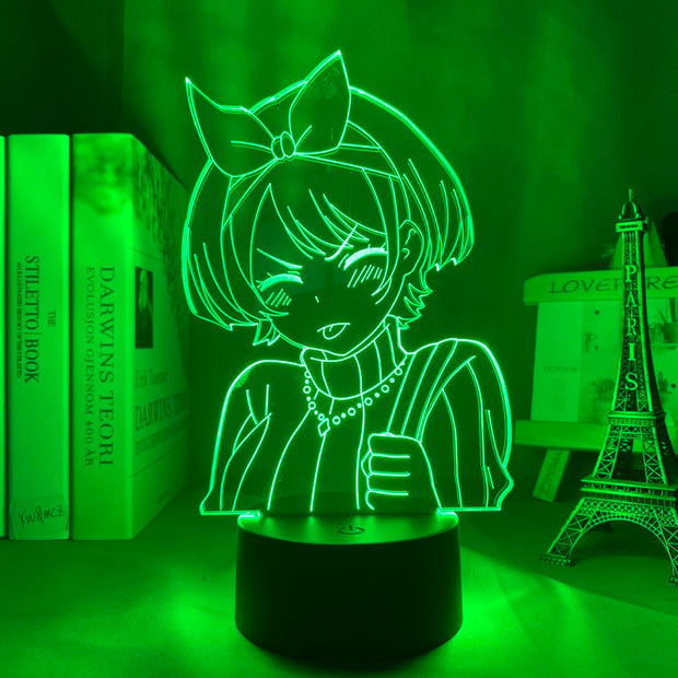 3d Lamp Anime Rent A Girlfriend Sarashina Ruka Night Light for Kids Bedroom Decor Birthday Gift Manga Kanojo Okarishimasu Lamp