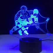 Ice Hockey Game 3D Remote Control Colors Lamp Visual Led Night Lights For Kids Touch Usb Table Lampara Lampe Sports Gift