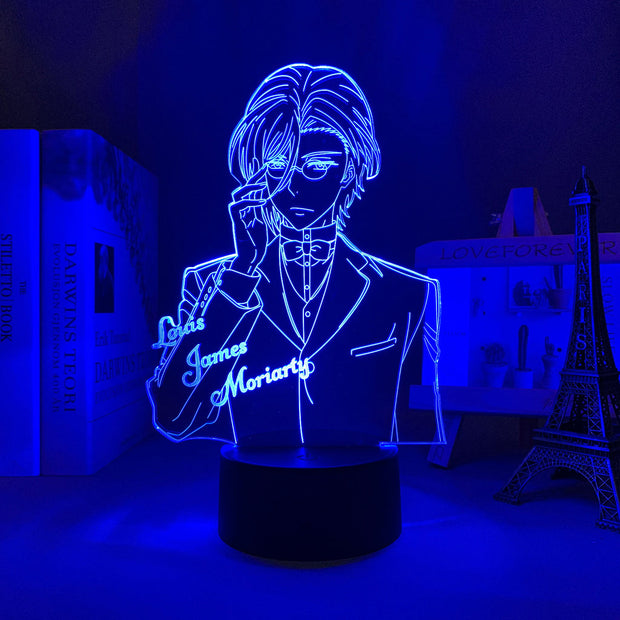 Moriarty The Patriot Louis James Moriarty 3D LED Lamp Anime Figure  Bedroom Desk Decoration Small Night Light for Children's Festival Birthday Gifts