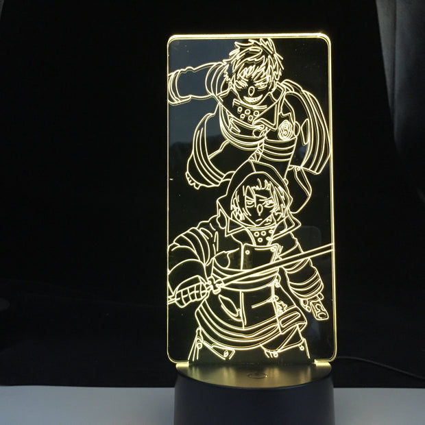 Anime Led Night Light Fire Force For Bedroom Decor Gift Colorful Nightlight Manga 3d Lamp Fire Force Dropshipping