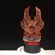 Fairy Girl Night Light 3D Led Lamp Visual Light Effect Night Lamp for Children Bedroom Lampara Colors Changing Night Light 2808