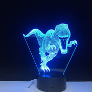 Dinosaur Visual Optical Illusion Kids Table Lighting 7 Colors Changing Light Fixtures LED 3D Night Light illuminator Dropshiping