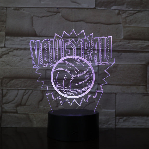 Volleyball 3D Lamp 7 Colors Touch Led Creative Night Table Moderne Desk Lamp 7 Colors Dimmer USB LED Table Lamp Dropship 3469
