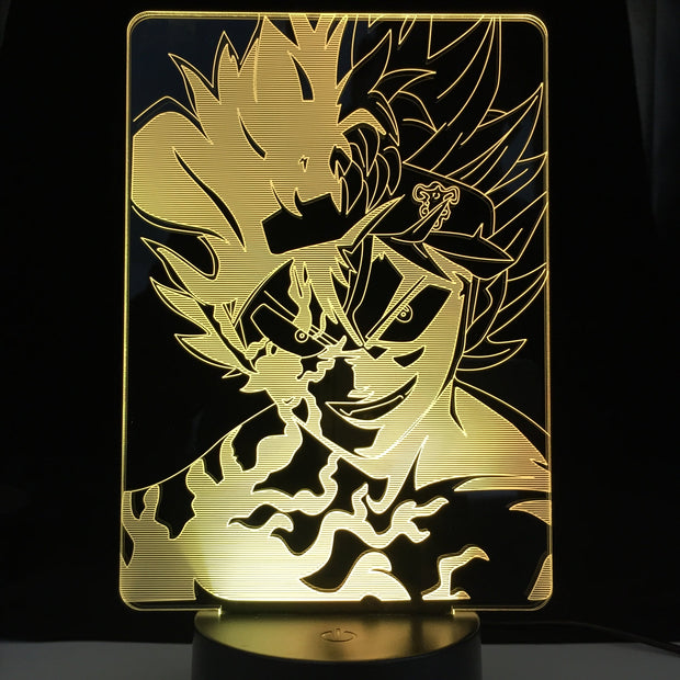 Black Clover Asta Light for Kids Bedroom Decor Night Light Birthday Gift Manga Gadget 3d Lamp Anime Dropshipping Lights 1 order