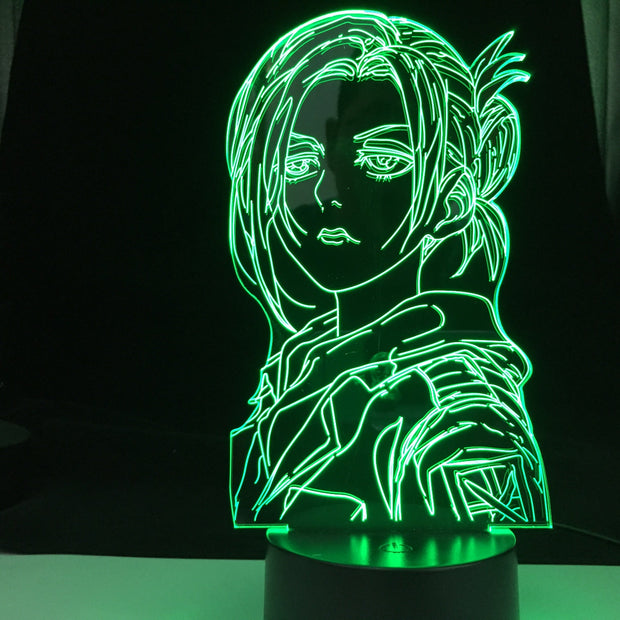Anime 3d Light Attack on Titan Annie Leonhart Lamp for Home Decor Birthday Gift Manga Attack on Titan LED Night Lamp Annie