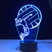 Creative Playing Volleyball 3d Lamp Usb Led Touch Illusion Desktop Table Lamp Remote Touch switch 3d Night Usb Desk Lamp