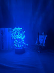 Anime My Hero Academia Shoto Todoroki Face Design Led Night Light Lamp for Kids Child Boys Bedroom Decor Acrylic Table Lamp Gift