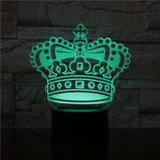 Crown Hat 3D LED Night Lamp Romantic Bedroom Table Lamp Valentines Gifts for Lovers Couples Kids Sleeping Light 3D-2006