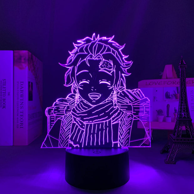 3D LED Lamp Anime  Demon Slayer Tanjiro Kamado Small Night Light for Kids  Home Bedroom Desk Decoration USB Charging