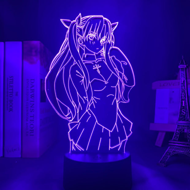 3d Lamp Anime Fate Stay Night Rin Tohsaka Night Light for Kids Room Decor Birthday Gift Manga Fate Stay Night Lamp Rin Tohsaka