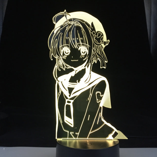 Zero Two Winking Anime Lamp Darling in the Franxx Cool Gaming Room Desktop Setup Light Computer Desk Decoration Backlight