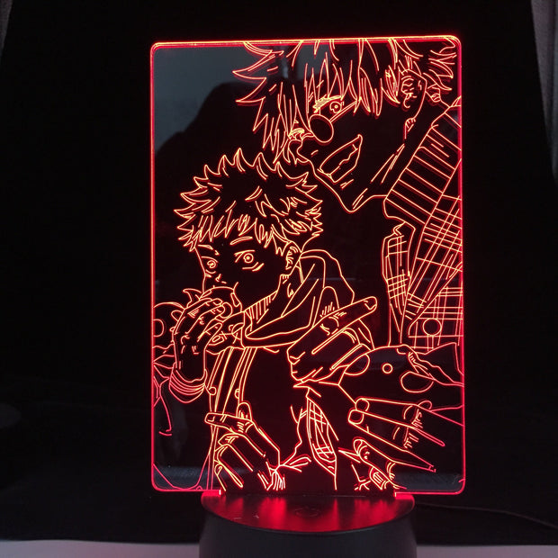 Anime Lamp Satoru Gojo Jujutsu Kaisen Led Night Light Yuji Itadori for Room Deco Birthday Gift Jujutsu Kaisen Lamp Yuji Itadori