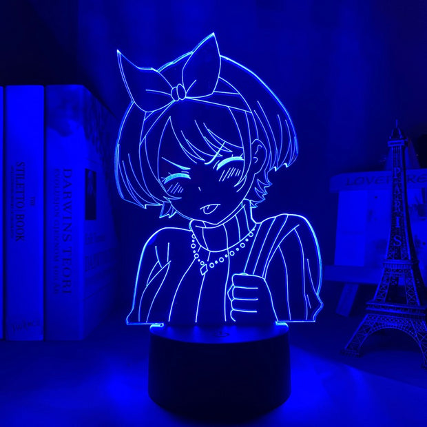 3d Lamp Anime Rent A Girlfriend Sarashina Ruka Night Light for Kids Bedroom Decor Birthday Gift Manga Kanojo Okarishimasu Lamp