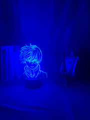 Anime My Hero Academia Shoto Todoroki Face Design Led Night Light Lamp for Kids Child Boys Bedroom Decor Acrylic Table Lamp Gift