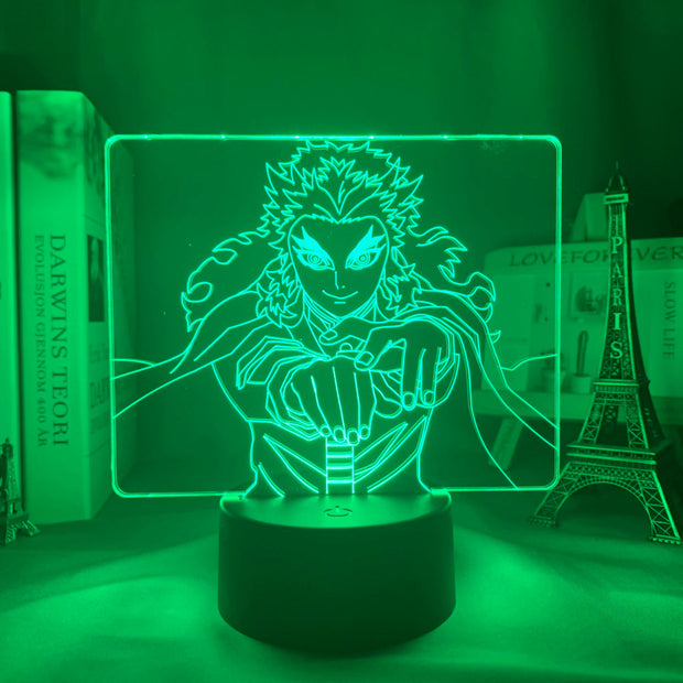 Anime Figure 3D Night Lamp Demon Slayer Kyojuro Rengoku Home Decor Children's Festival Birthday gifts USB link Charging