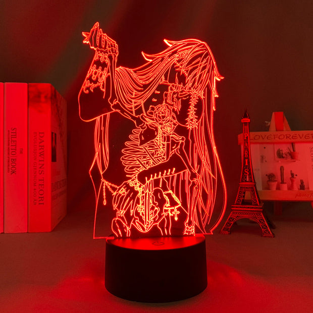 Manga Led Light Black Butler Undertaker 3D LED Lamp Anime Figure Home Bedroom Desk Decoration Small Night Light