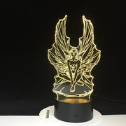 Fairy Girl Night Light 3D Led Lamp Visual Light Effect Night Lamp for Children Bedroom Lampara Colors Changing Night Light 2808