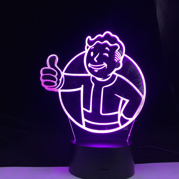 Game Fallout Shelter Colors Changing Nightlight Gift for Kids Child Bedroom Decoration Table Lamp 3d Led Night Light Bedside