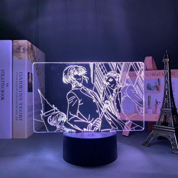 3D LED Lamp Anime Figure Manga Moriarty The Patriot Led Bedroom Desk Decoration Small Night Light for Children's Festival Birthday Gifts