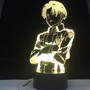 Attack on Titan Acrylic Table Lamp Anime for Home Room Decor Light Cool Kid Child Gift Captain Levi Ackerman Figure Night Light