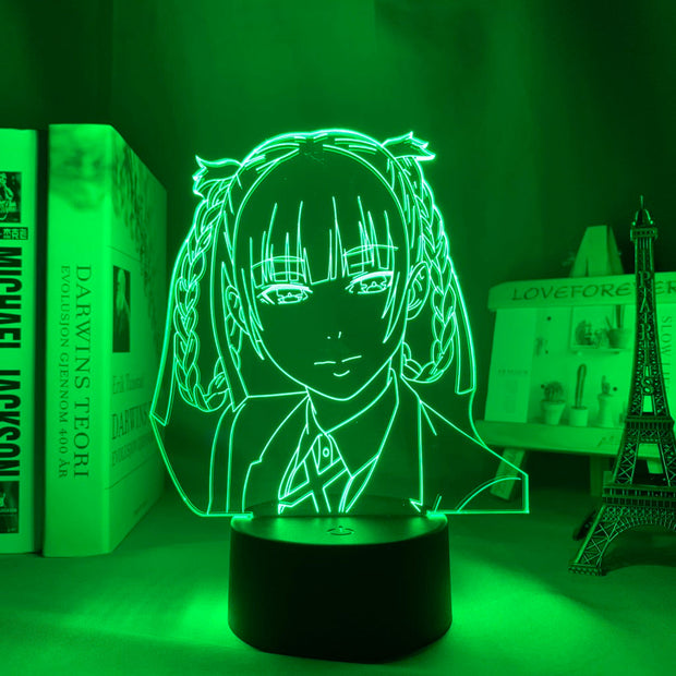 Kakegurui Compulsive Gambler Kirari Momobami Led Night Light for Bedroom Decor Nightlight Birthday Gift Anime 3d Lamp Kakegurui