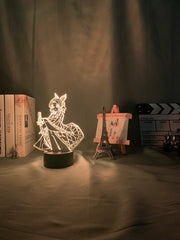 3d Lamp Anime Demon Slayer Kocho Kanae Light for Bedroom Decor Child Kids Birthday Gift Manga Kocho Kanae Lamp Kimetsu No Yaiba