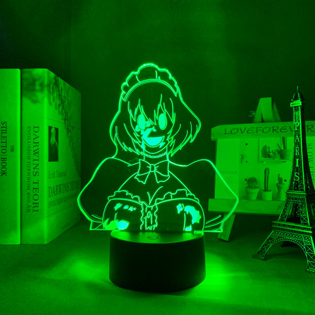 3D LED Lamp Anime Figure High Rise Invasion The Maid Mask Bedroom Desk Decoration Small Night Light for Children's Festival Birthday Gifts