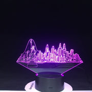 New York City Buildings Modelling 3D Led Usb 7 Colors Changing Novelty Touch Button Desk Table Lamp Atmosphere Night Light Gifts