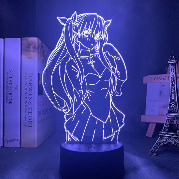 3d Lamp Anime Fate Stay Night Rin Tohsaka Night Light for Kids Room Decor Birthday Gift Manga Fate Stay Night Lamp Rin Tohsaka