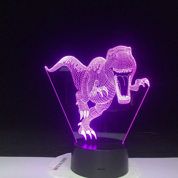Dinosaur Visual Optical Illusion Kids Table Lighting 7 Colors Changing Light Fixtures LED 3D Night Light illuminator Dropshiping