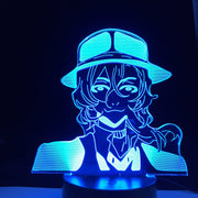 Bungo Stray Dogs Led Night Light Nakahara Chuuya For Bedroom Decor Gift Colorful Nightlight Anime Waifu 3d Lamp Nakahara Chuuya