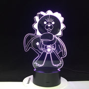 Anime Figure Kon 3D Night Light Home Bedroom Table Decoration for Children's Festival Birthday Gifts Acrylic 7 Color Changes LED Lamp