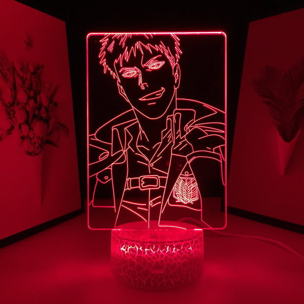 Attack on Titan Anime Figure LED Light Scout Regiment for Child Birthday Gift Kid Bedroom Decoration Manga 3D Table Lamp