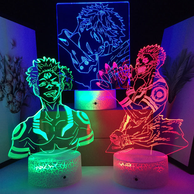 Jujutsu Kaisen Series Anime Figure Night Light  Bedroom Decoration Night Light Acrylic Manga Table Lamp 3D LED Light