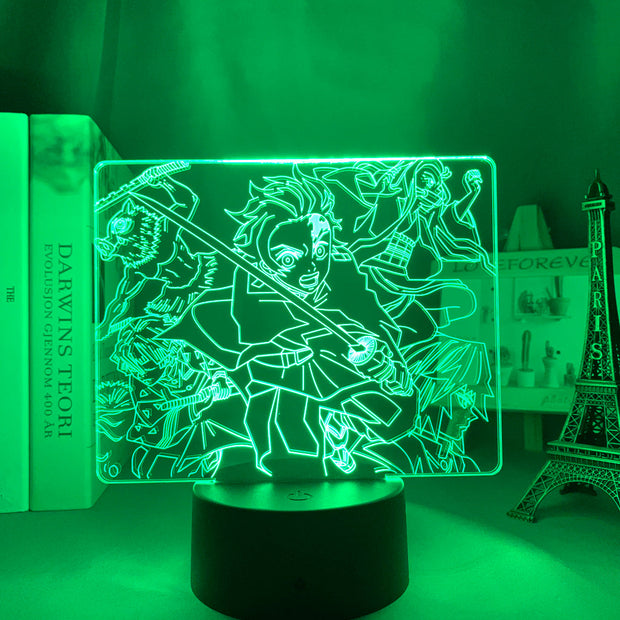 Anime Demon Slayer Kimetsu No Yaiba Led Night Light for Bedroom Decor Light Brithday Gift Manga Demon Slayer Room Desk 3d Lamp
