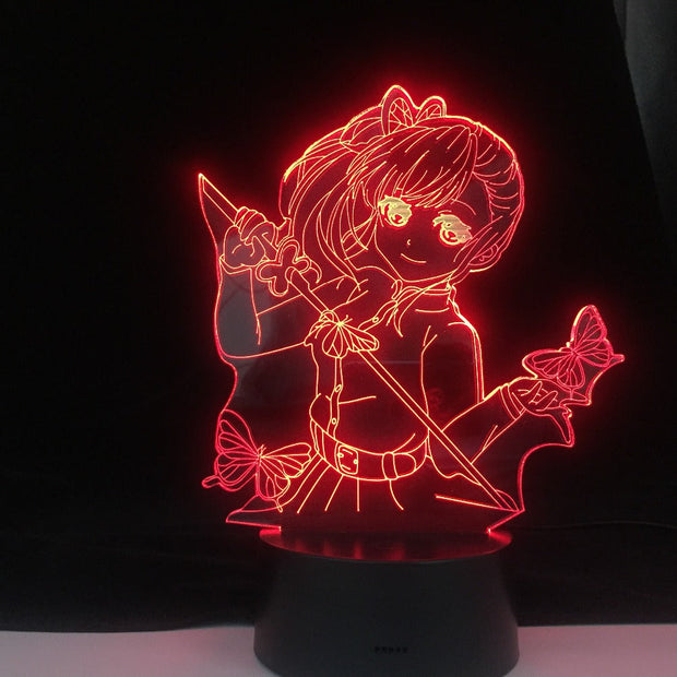 Night Light Anime Demon Slayer Kimetsu No Yaiba Tsuyuri Kanao Home Decor Children's Festival Birthday Gifts 3D Lamp 7  Color Changes With Remote Control