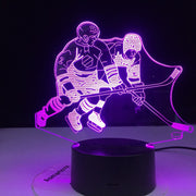 Ice Hockey Game 3D Remote Control Colors Lamp Visual Led Night Lights For Kids Touch Usb Table Lampara Lampe Sports Gift