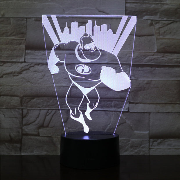 Cartoon Fat Man 7/16 Colors Chang 3D LED Night Light Sleep Bedroom Decor Lamp Love Valentines Gift Dropshipping 3D-2475