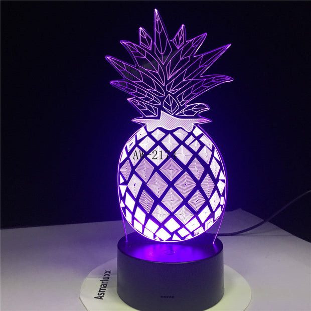 3D Pineapple Ananas LED Night Light 7 Color Change Home Room Decor Child Kids Baby Sleeping Desk Lamp Festival Gifts AW-2368