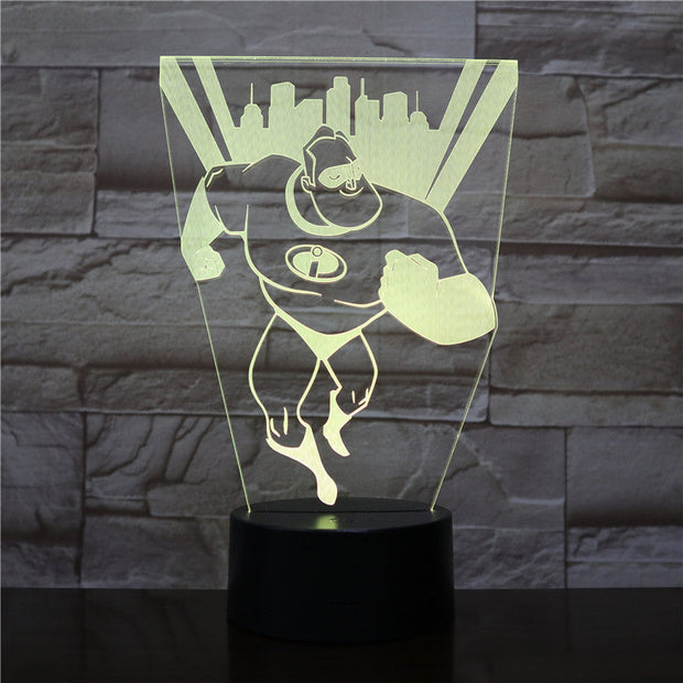 Cartoon Fat Man 7/16 Colors Chang 3D LED Night Light Sleep Bedroom Decor Lamp Love Valentines Gift Dropshipping 3D-2475