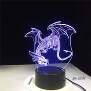 Cut Flying Dragon 3D Night Light 7 Colors Change LED Table Xmas Gift Ancient Dragon Art Home Decor Lamp Dropshipping AW-2796