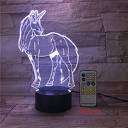 Unicorn Romantic Gift 3D LED Table Lamp 7 Color Change Night Light Room Decor Lustre Holiday Girlfriend Kid Toys Dropship AW-641