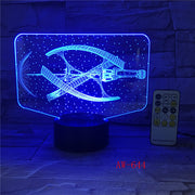 7 Colorful Changeable Mood LED Lamp 3D Led Spaceship Earth Space Desk Lighting Bedroom Bedside Decor Night Light Gifts AW-644